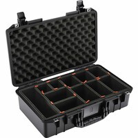 Pelican 1525tp Air Case Trekpak Camera Case case open on a white background. 